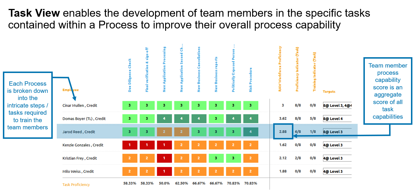 task level skills matrix and capability framework in ability6